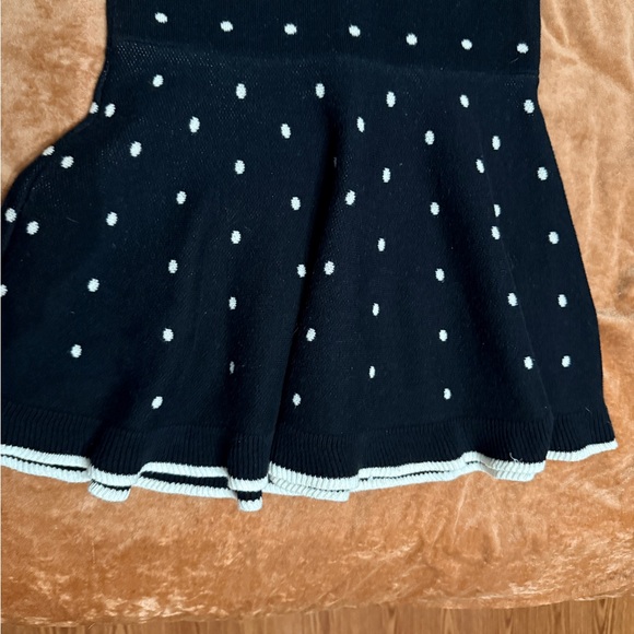 Petite Black By Celden 140 Black and White Polka Dot Knit Dress 7-9 years - Picture 7 of 8